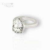 Queen Victoria's Clear Crystal Collet Drop - Ring